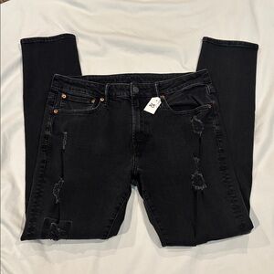 American Eagle Outfitters Black Athletic Skinny Jeans